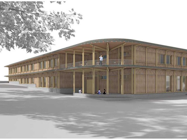 Das neue üK-Zentrum von Holzbau Schweiz Sektion Aargau wird in Birr realisiert.