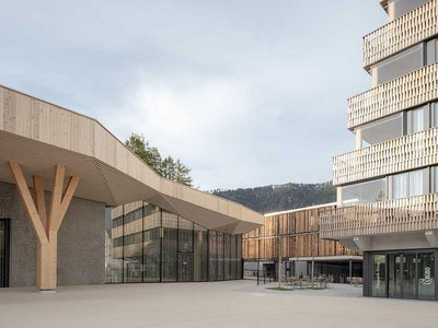 Holz in Stein gebettet