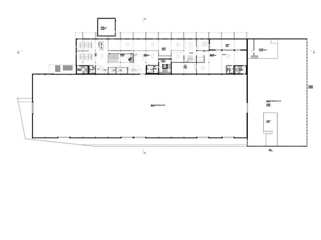 Grundriss Obergeschoss. Die Bürolandschaft ist flexibel in der Gestaltung.