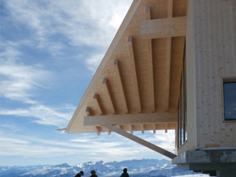 Gipfelgebäude Chäserrugg (Architekt: Herzog & De Meuron)